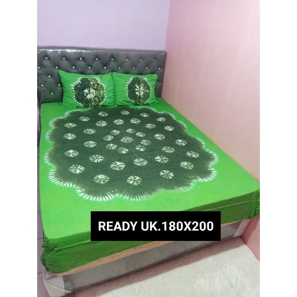 sprei tie dye hijau