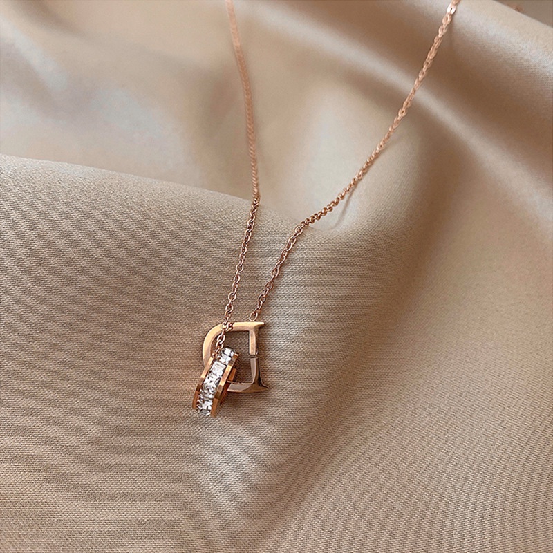 Kalung Titanium Wanita Anti Pudar Model D - ercassia