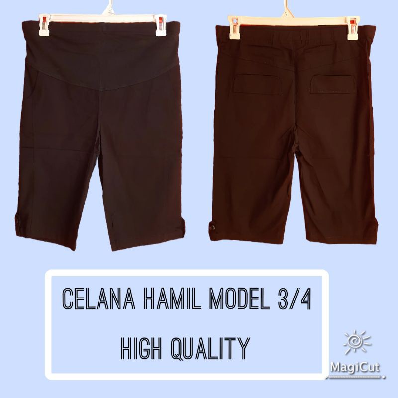 Celana Ibu Hamil Pendek Bumil short pants 3/4 dan 7/8 import berkualitas