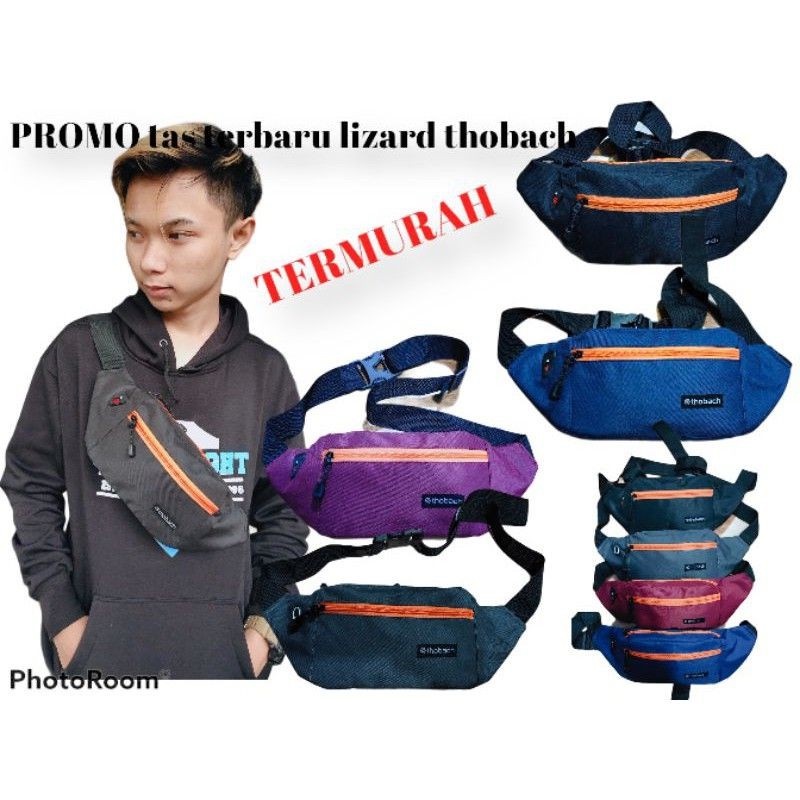 THOBACH-WAIST BAG LIZARD TAS PINGGANG PRIA WANITA