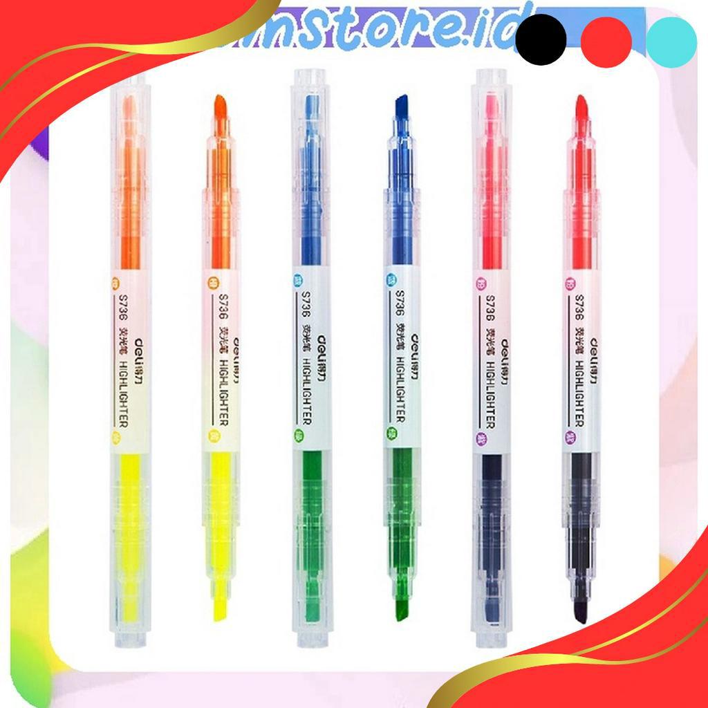 

TERDAHSYAT TOMSTOREID S1 Highlighter Ujung 2 Warna Marker Pen Alat Tulis Penanda Berwarna 2 Tip Warna