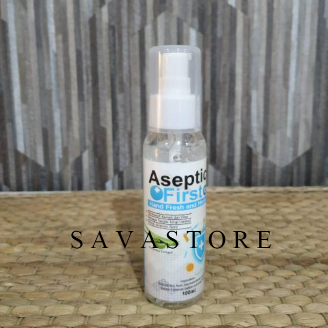 ASEPTIC FIRST HANDSANITIZER GEL 100ML LEMBUT DIKULIT SIAP PAKAI - ECER GROSIR