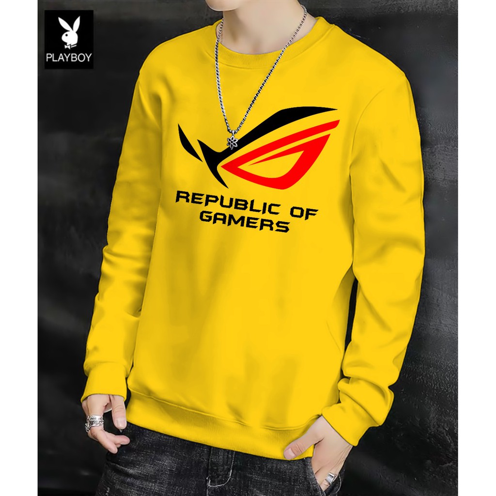 Sweater Pria/Sweter Pria/Sweter/Sweater  ROG (Republic of Gamers) Bahan Babyterry UK M-L