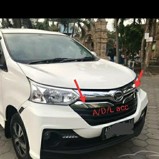 cover lis LIST grill bumper depan / front grille all new great xenia chrome crome 2 pcs 2015 2016