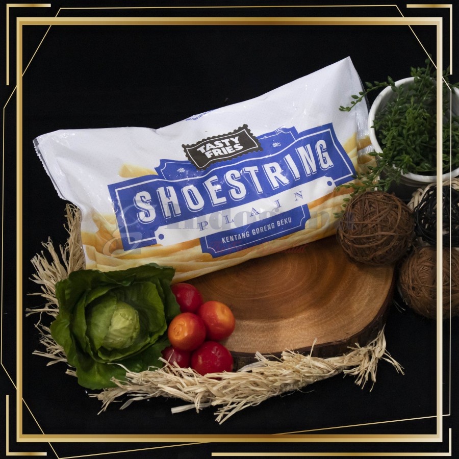 

TASTY FRIES SHOESTRING PLAIN 900GR/ KENTANG GORENG BEKU SHOESTRING