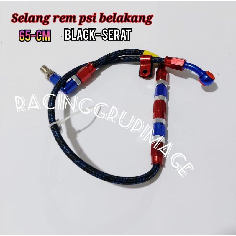 Selang rem belakang model serat PSI 60cm / selang rem belakang SERAT model psi panjang 60 cm