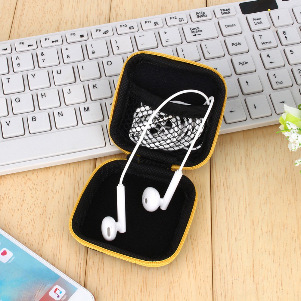 OTS 051 - Tas / Dompet Penyimpanan Headset Earphone Pouch Serbaguna Portable Kotak