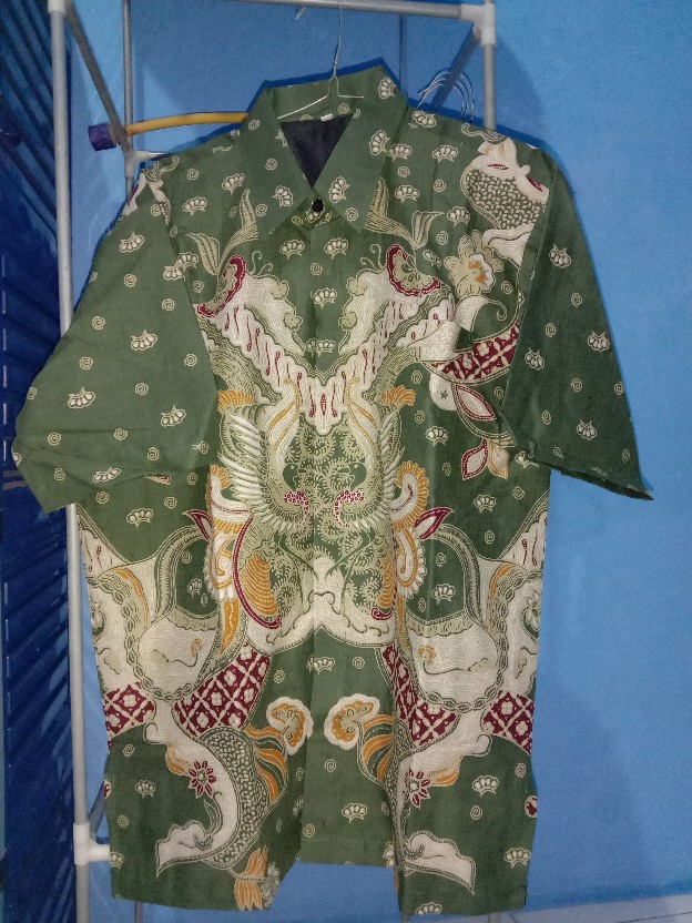 Daryata Hijau Kemeja Batik Pria Panjang Full Furing By Anjani