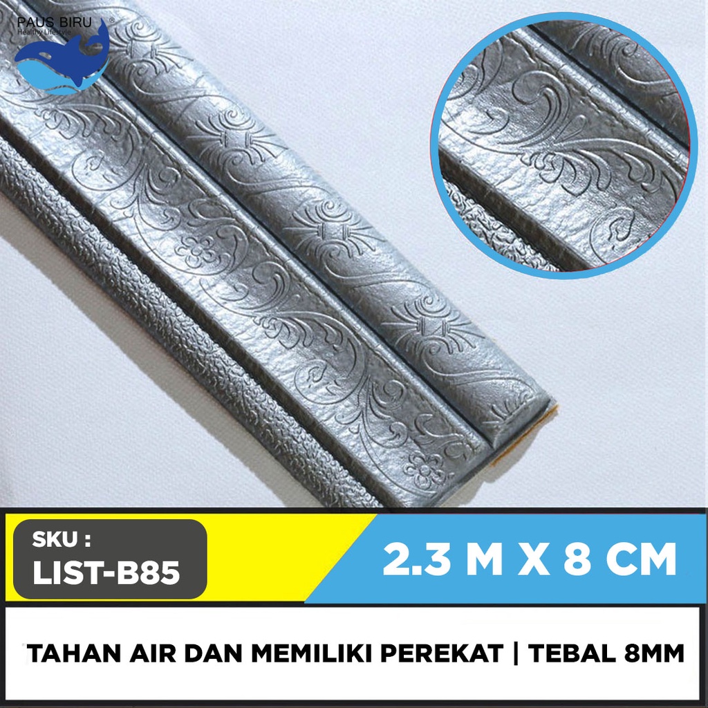 Paus Biru - Wall Border List / Wallborder Foam 3D / List dinding 3D 2.3 M-LIST B85