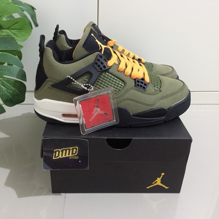 TERMURAH SEPATU NIKE AIR JORDAN 4 RETRO UNDEFEATED ARMY GREEN SNEAKERS RUNNING ORIGINAL IMPORT