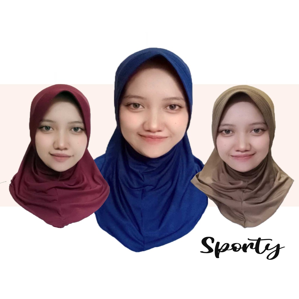 Hijab sport viral/Jilbab sporty jersey/Hijab instant terbaru 2021/Jilbab bergo/Jilbab instan sport