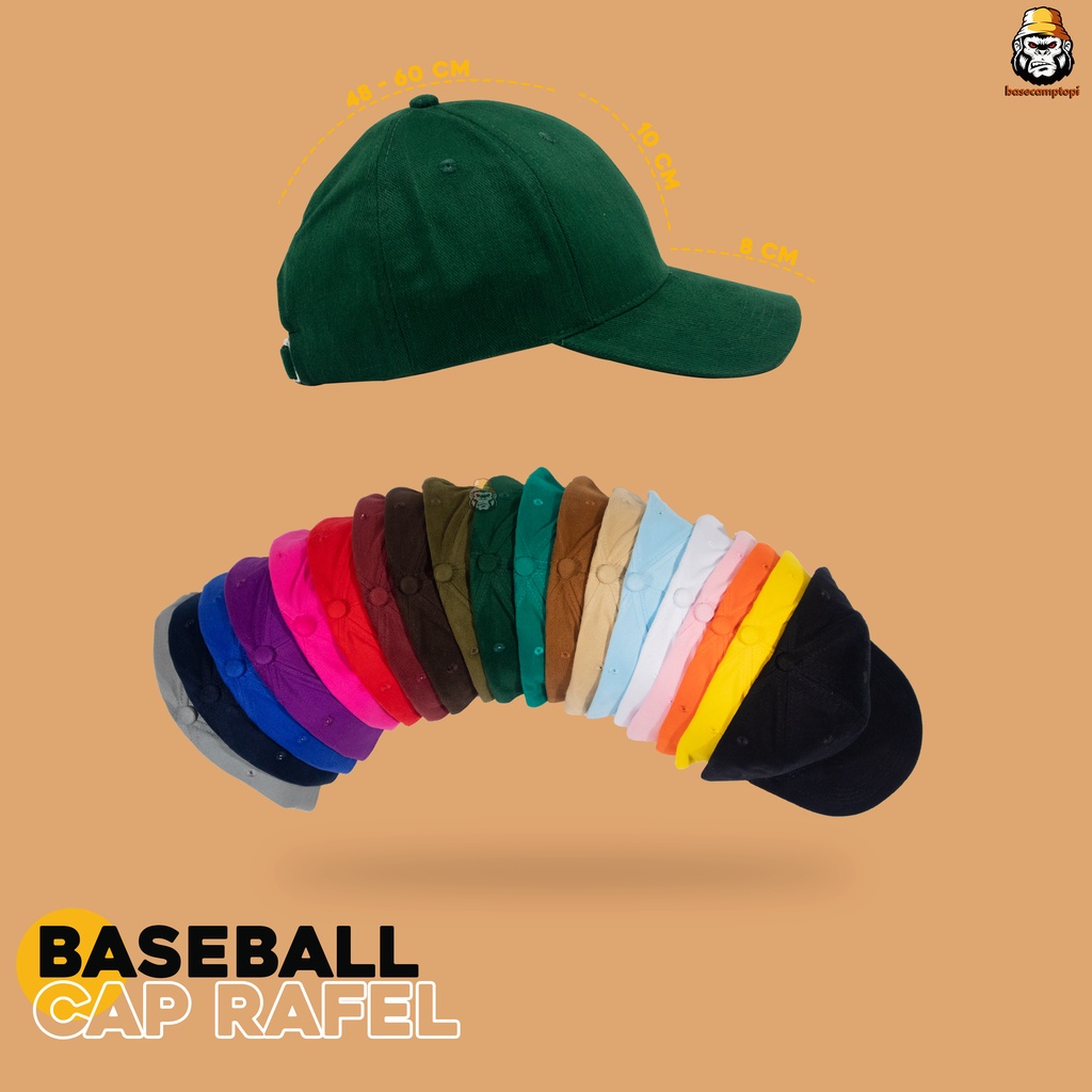 Topi Polo Caps Topi Baseball Polos Distro Pria Wanita Bahan Rafel Pengait Ring