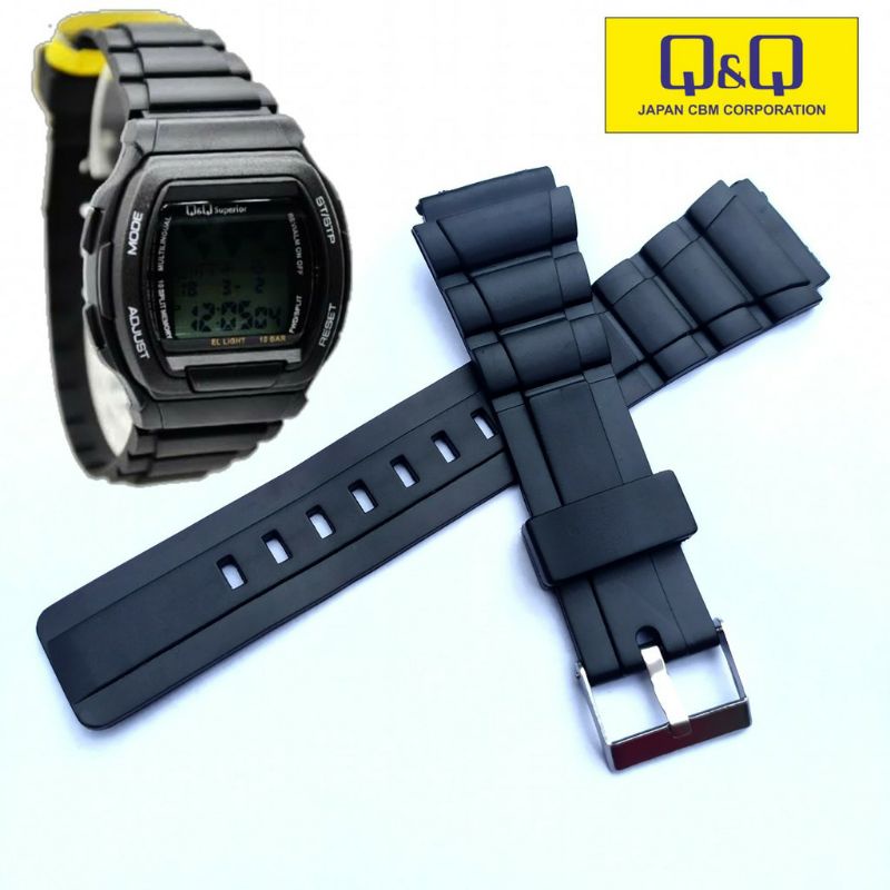 Strap tali jam Q&Q DATA BANK SUPERIOR MMW-3 MMW3P101Y QQ Q&Q DATABANK SUPERIOR