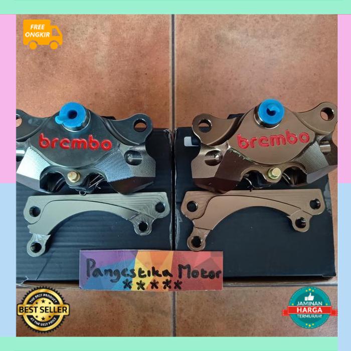 Disk Brake KALIPER BREMBO 2 PISTON PLUS BREKET BEAT-VARIO 110-125-150-SCOOPY model orisinil original