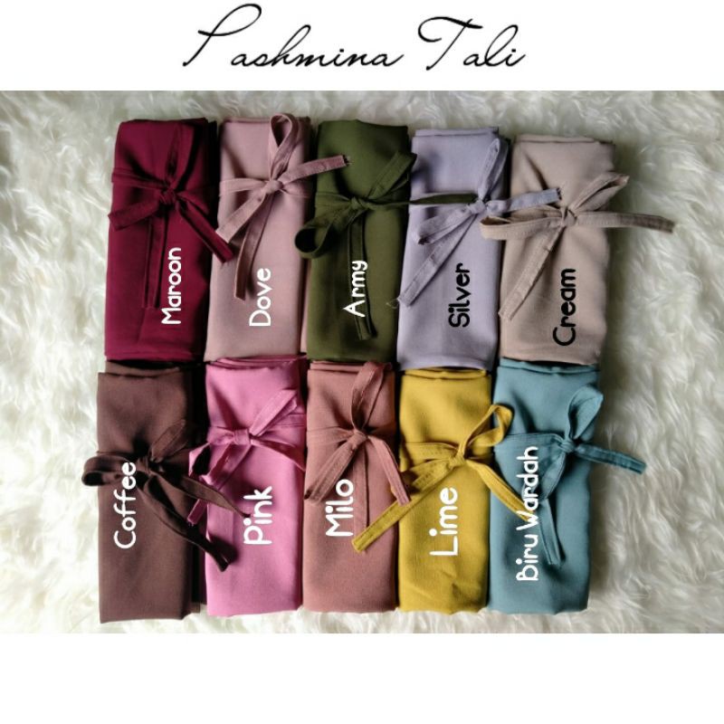 Pashmina Tali Diamond Jahit Tepi Uk 170*70cm