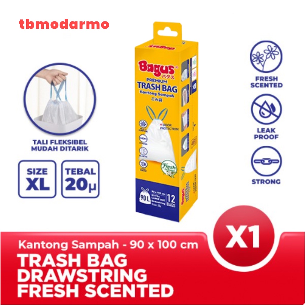 Bagus Premium Scented Trashbag XL Isi 12 Pcs 90X100cm W-22591