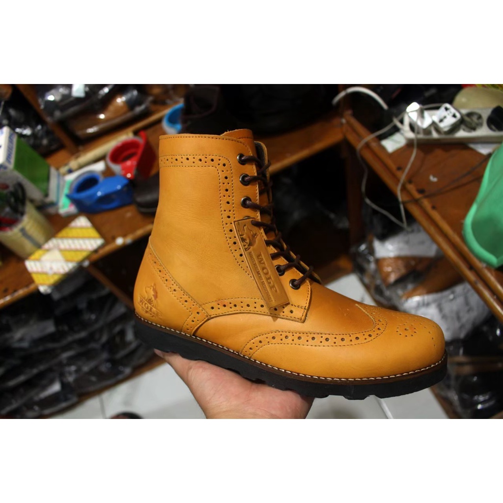 DOBERMAN BOOT - SEPATU BOOT PRIA KULIT LOKAL PREMIUM CASUAL KERJA DAN ADVENTURE - SEPATU PANTUS PRIA NYAMAN