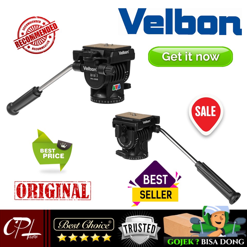 Velbon PH-368 Vel-Flo 9 Mini-Pro 2-Way Panhead