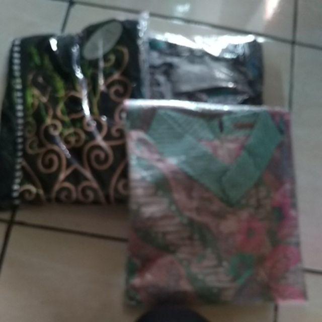 Gamis Peplum Lawasan Daun Batik Modern Wanita Muslimah Elegan