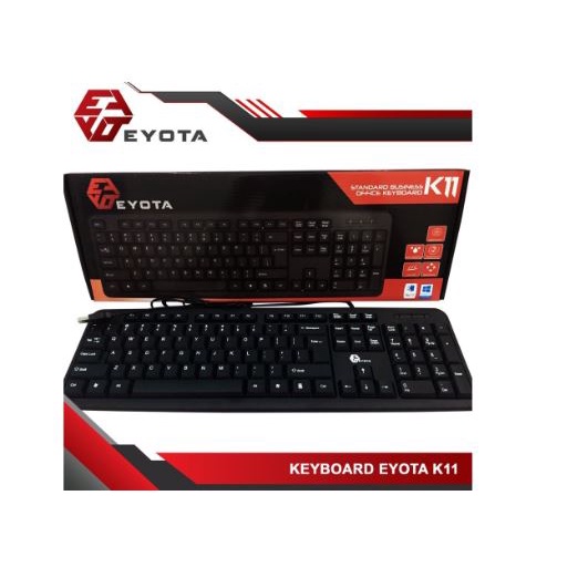 Keyboard eyota wired usb 2.0 membrane standard full-size for pc laptop office gaming k-11 k11