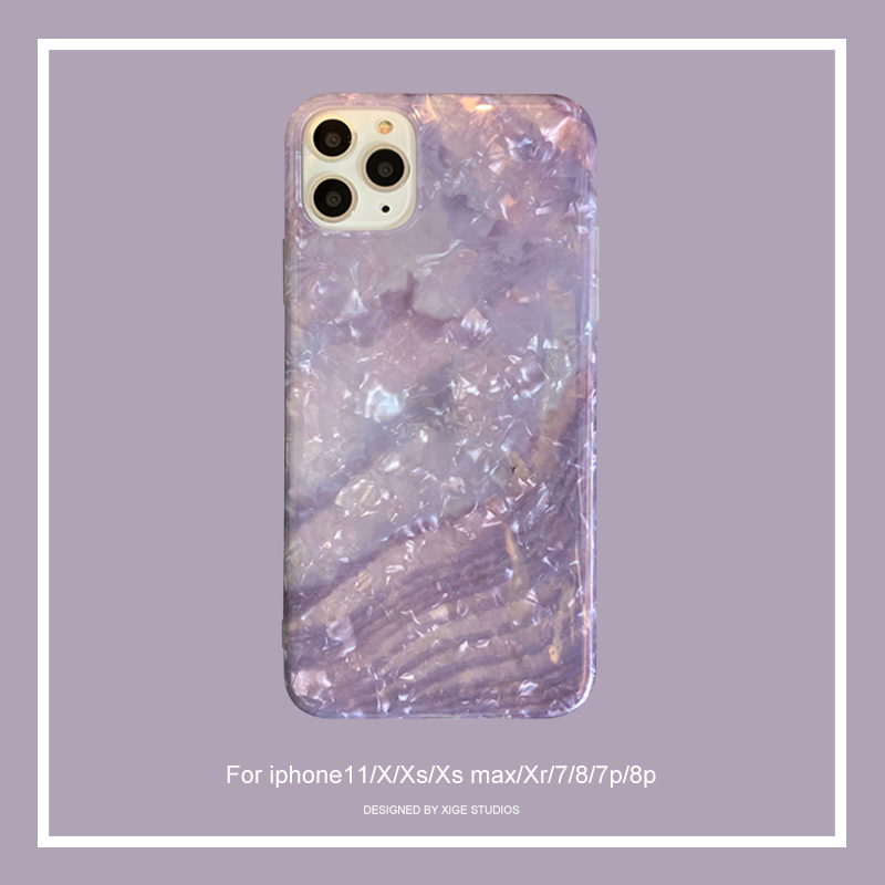 Purple Marbling Iphone 12 Promax Apple 11 Case Xs Xr Simple 7 8plus Soft Personality Mini Case Se2 Shell 7 8 Tide Shopee Indonesia