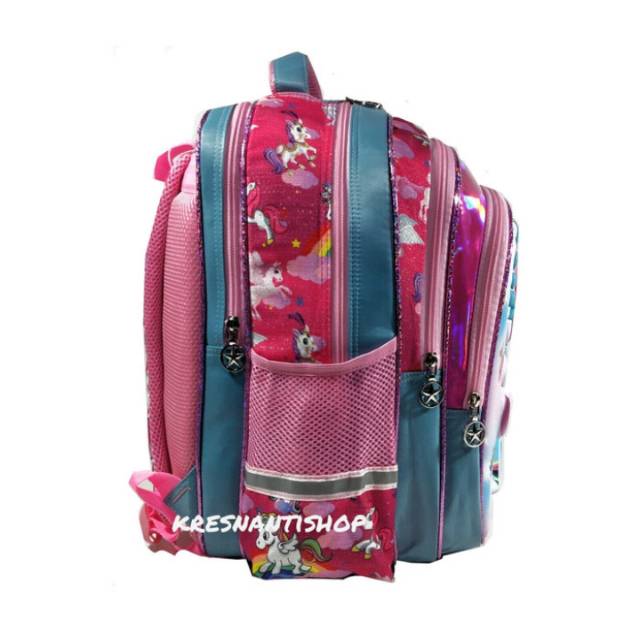 Tas ransel anak sekolah perempuan unicorn impor