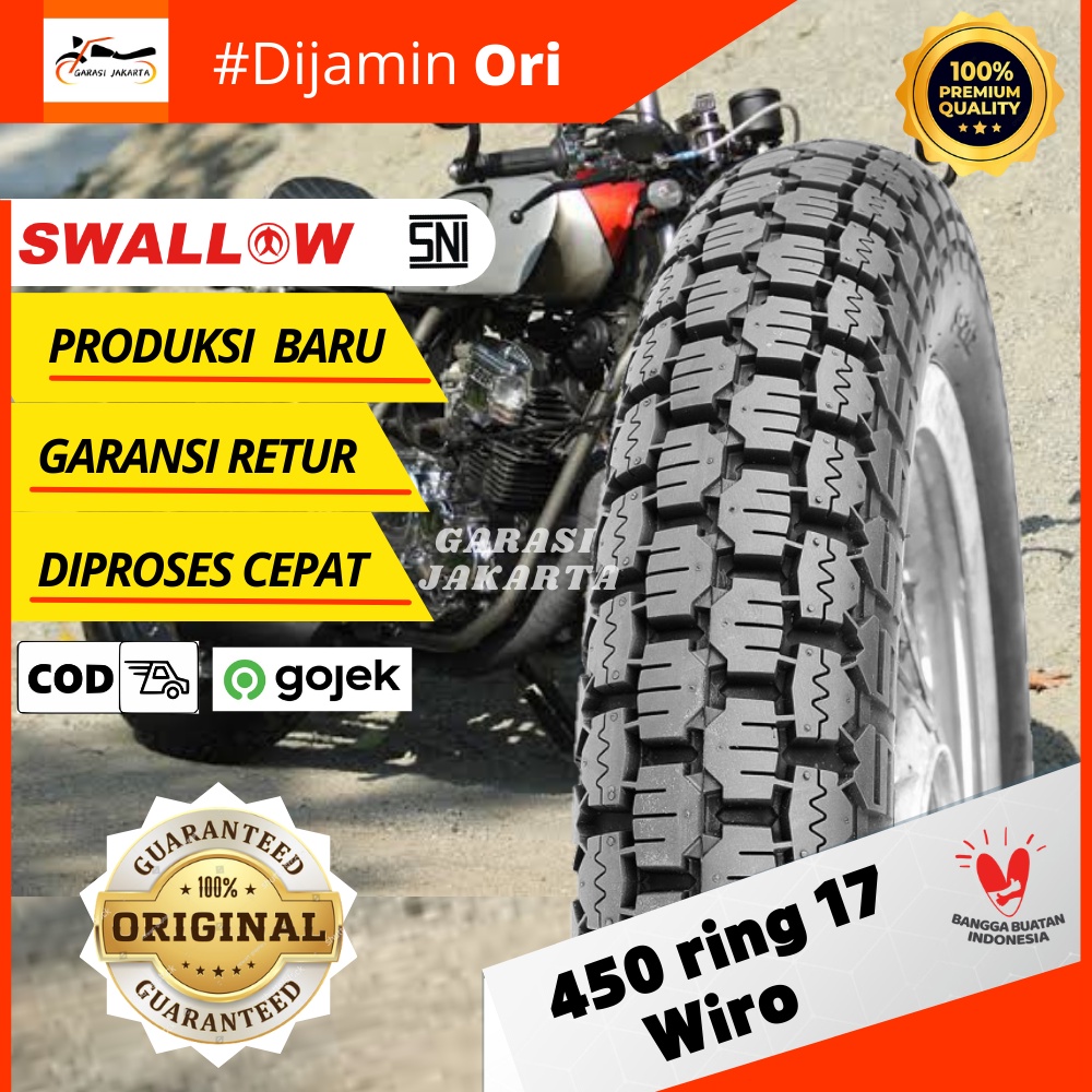 Ban luar motor ring 17 450 swallow japstyle wiro ring 17 450