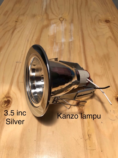 Downlight 3,5 inch Adjustable + Fitting E27  &lt; Silver  &gt; Lampu Plafon