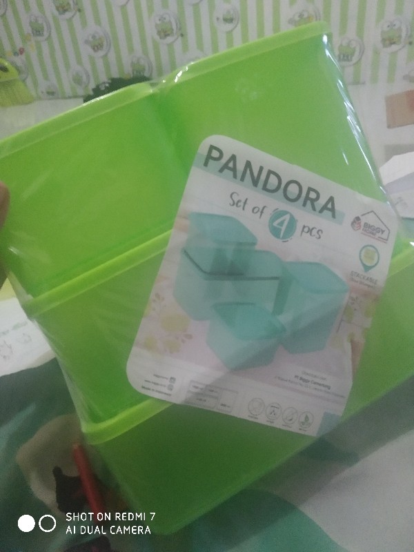 Tupperware Promo Toples Tempat Makan 1 Set 4 Pcs - Biru