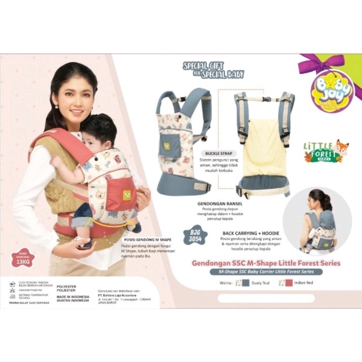 Makassar! Gendongan Ransel M Shape Baby Joy Little Forest BJG 3054