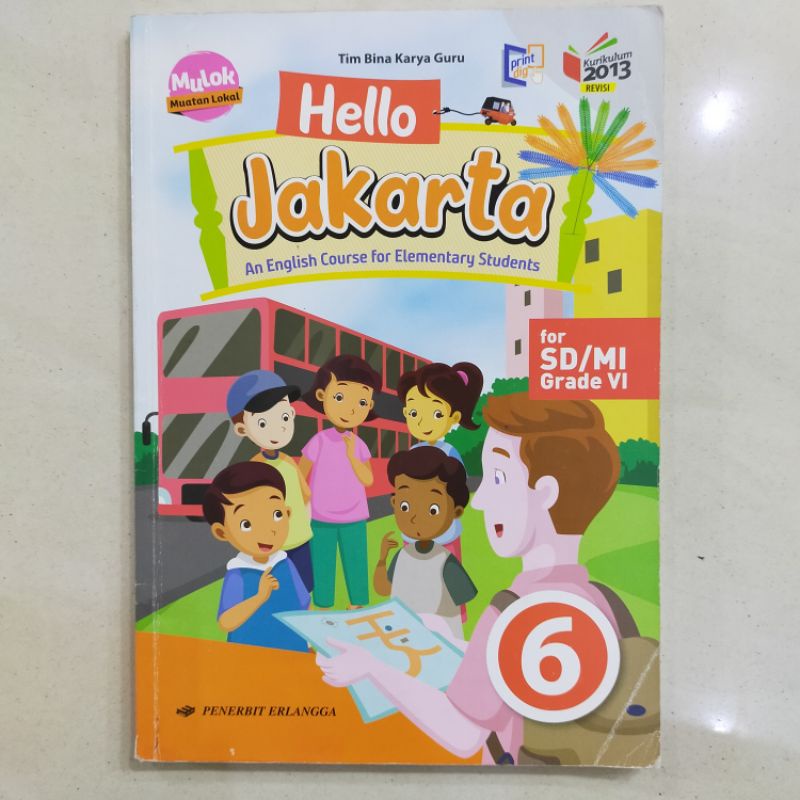 Buku bekas original : Hello Jakarta for SD/MI kelas VI revisi by erlangga