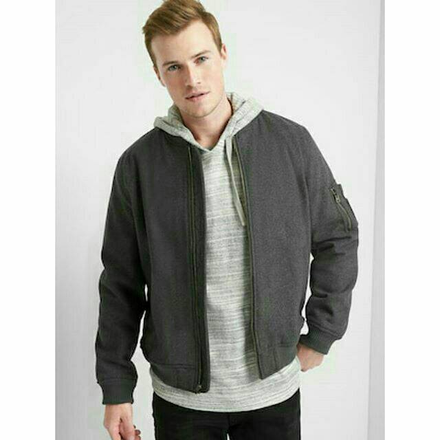 wool blend bomber jacket