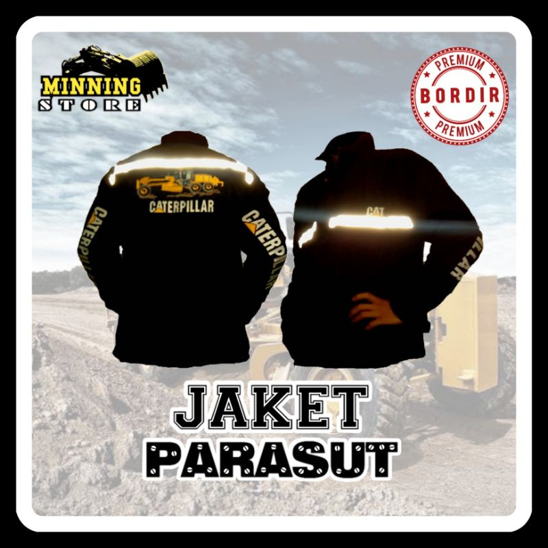 Jaket parasut pria dewasa jaket tambang jaket alat berat grader