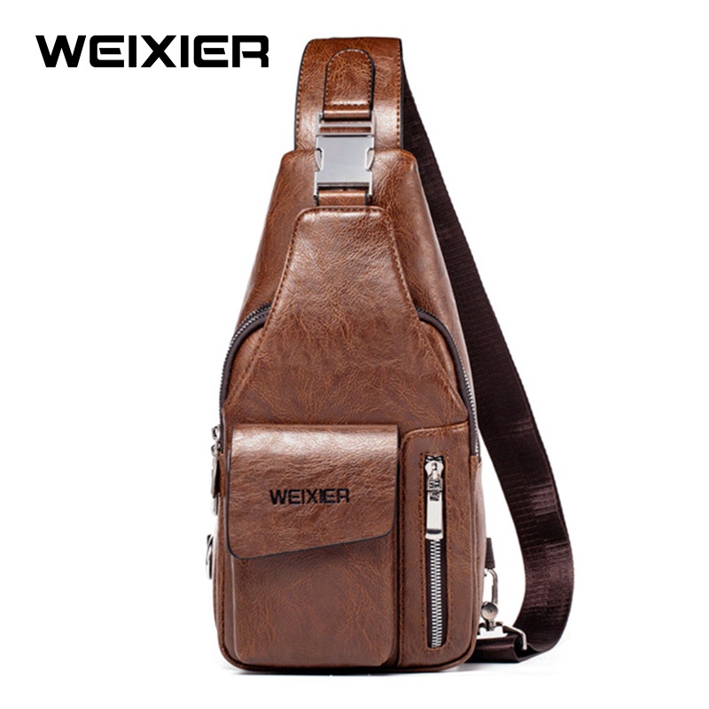 WEIXIER 9525 Tas Selempang Pria Kulit Shoulder Bag Premium WK-SBY