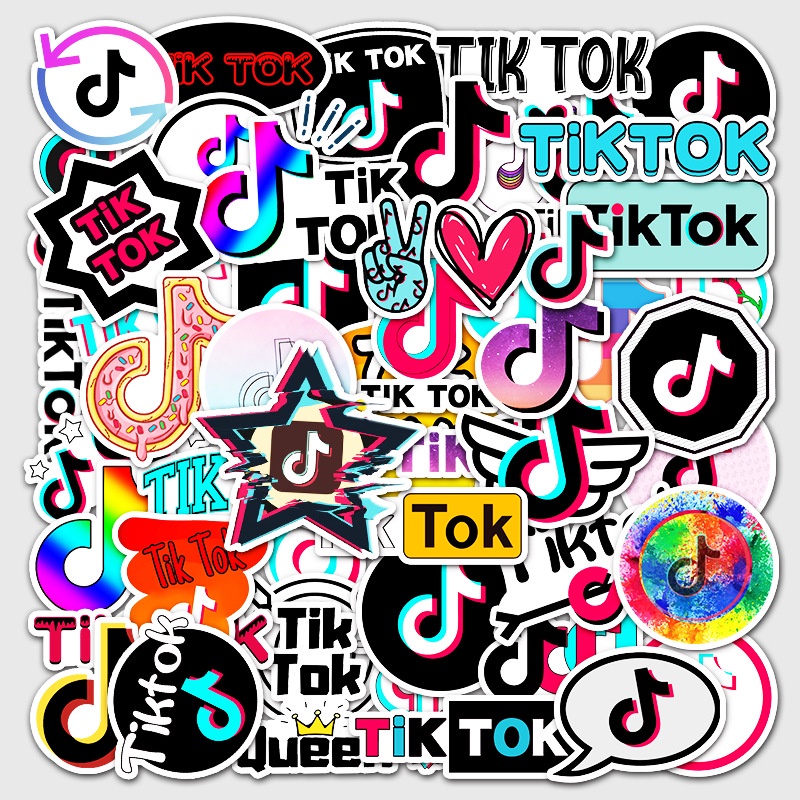 Zhang TIKTOK kartun graffiti stiker tablet bagasi mobil ponsel gitar dekoratif stiker