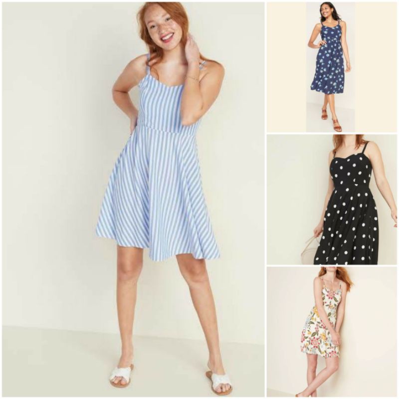 Old Navy cami dress Blue stripe oldnavy gap stripy strippy biru muda old navi oldnavi