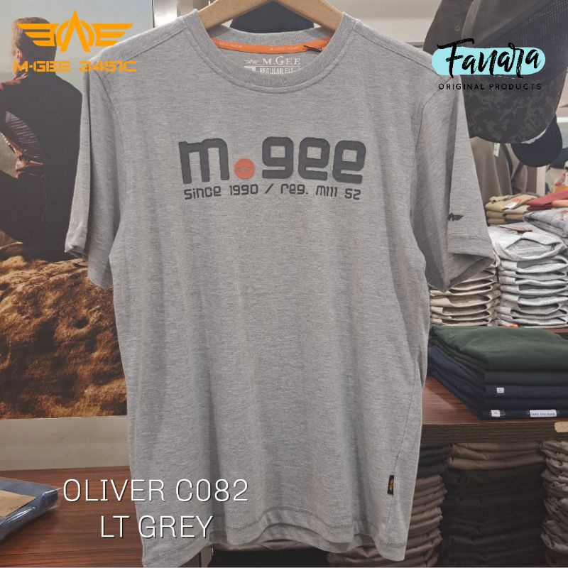 kaos tshirt pria MGEE BASIC original lt greey OLIVER C082