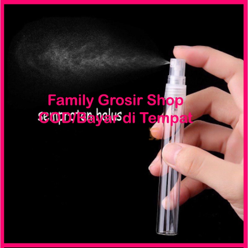 Botol Decant Kaca Parfum Spray Transparan Isi Ulang untuk Traveling Botol Kaca Spray