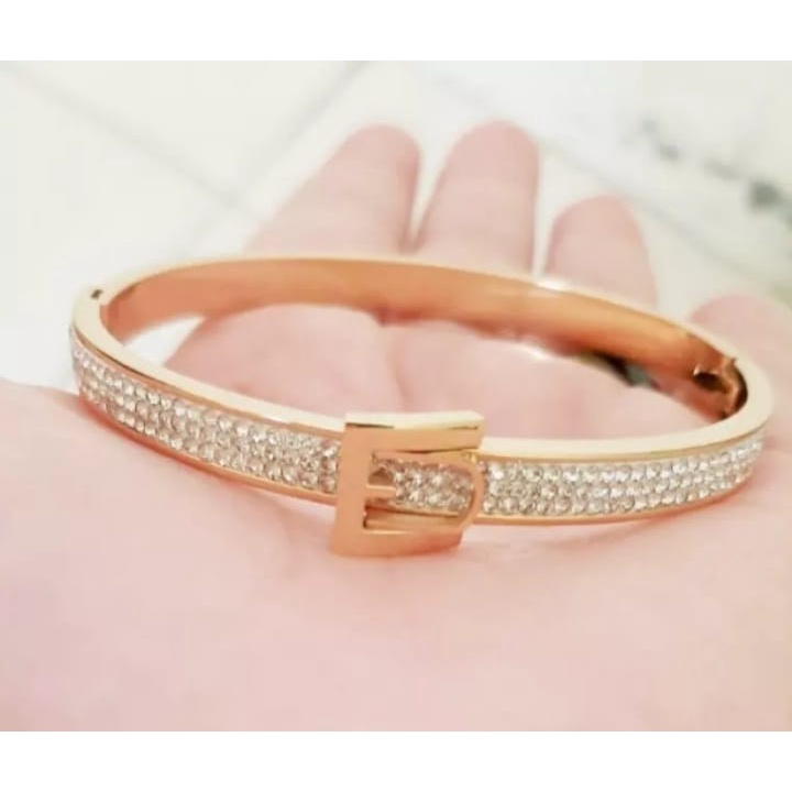 Gelang titanium wanita anti karat ori / gelang wanita korea / gelang titanium wanita anti karat terbaru