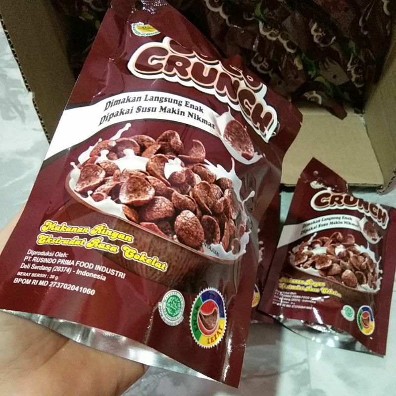 

coco crunch makanan ringan ekstrudat rasa cokelat