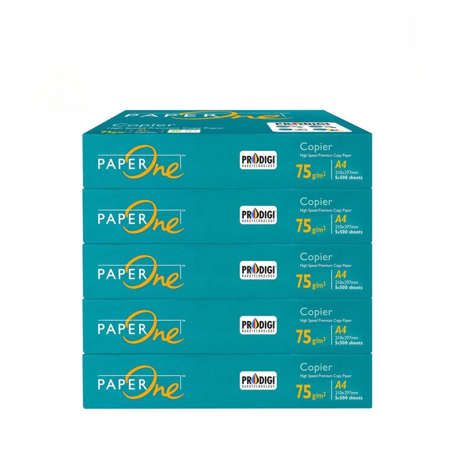

RB Kertas HVS A4 PaperOne Paper One 75Gr 70Gr Print Fotocopy 1 Dus 5 Rim [GOJEK/GRAB]