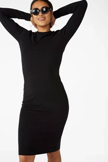 M*NKI KNIT BODYCON DRESS-ORIGINAL 100%