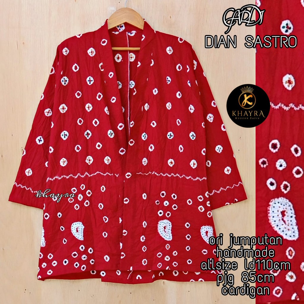 Outer Batik Jumputan Dian Merah
