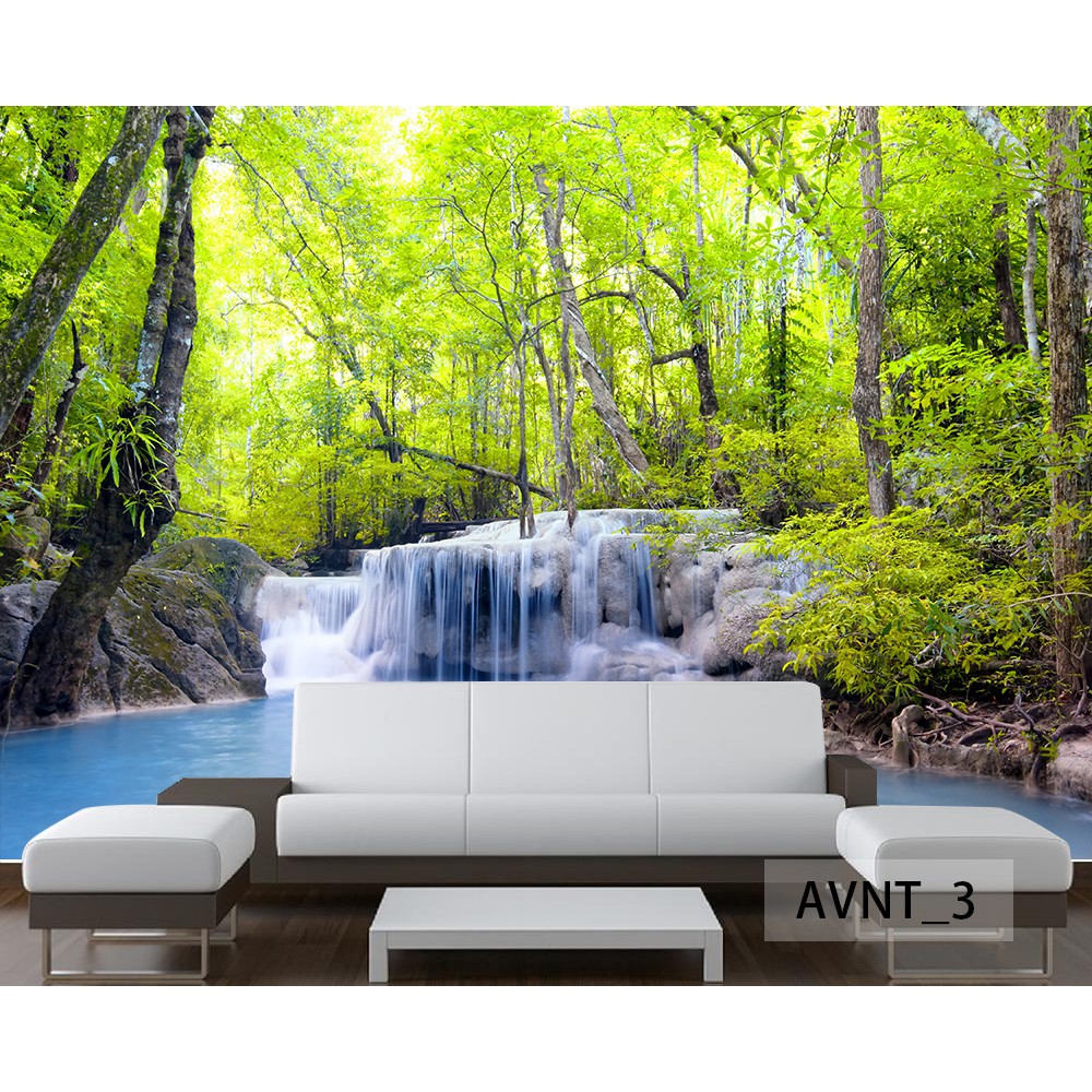 Wallpaper Custom Air Terjun Wallpaper Custom Pemandangan Alam 3d