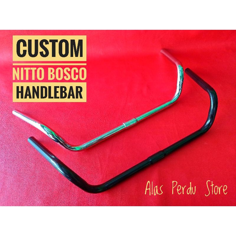 Custom Handlebar Nitto Bosco Bar - Promenade Bar / Stang sepeda klasik/ Federal / Commuter Bike / Ni