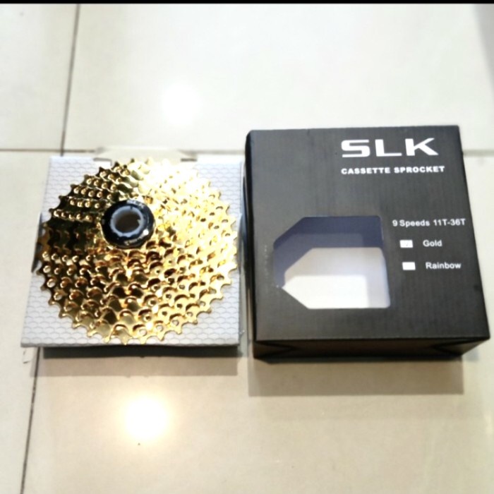 Sprocket cassette sepeda SLK gold 8speed 11-36T