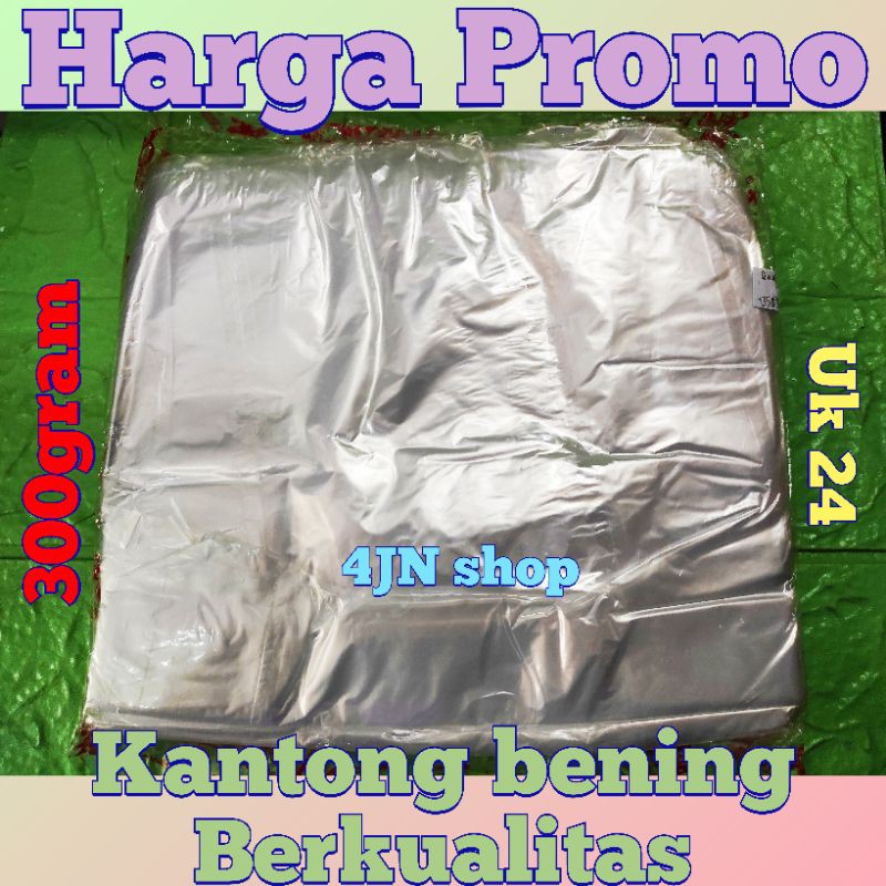 

Kantong bening uk 24, 300gr 100% bahan murni