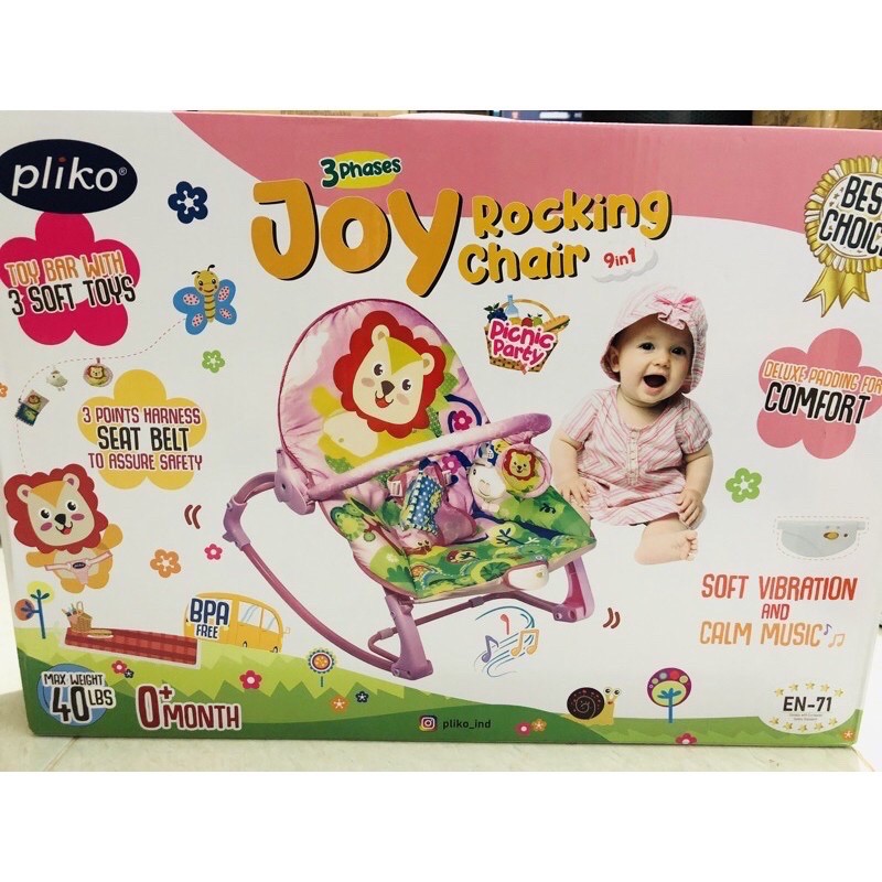 PLIKO JOY ROCKING CHAIR PK 313/ KURSI GOYANG/ BOUNCER Ayunan Bayi/Piccola Kursi bayi