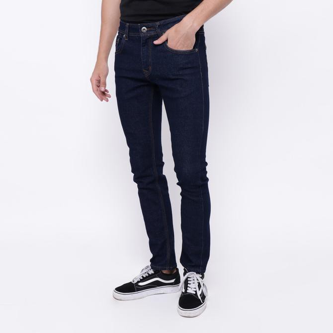 Edwin Celana Jeans Slim Fit Pria Panjang  Dark Blue La 05 - Biru, 28