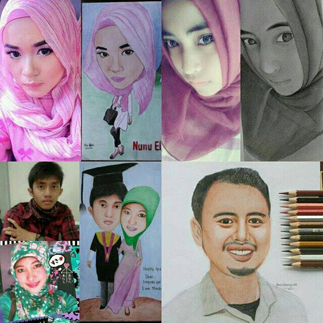 Jasa lukis pensil / karikatur / sketch wajah